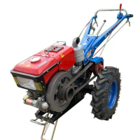 Multipurpose Walking Tractor Rotary Machine Tiller Power Generation Diesel Engine For Sale 15 Horse Riding Electric Motor