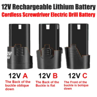 12V 6200mAh Lithium Battery 18650 Li-ion Battery Power Tools accessories For Cordless Screwdriver Electric Drill