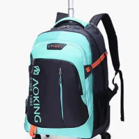 AOKING Brand Rolling Wheeled Backpack for men women 20/22″ Water Resistant Laptop Compartment Trolley Bag Carry on luggage bags