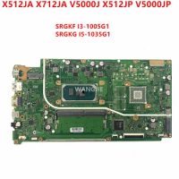 For Asus VivoBook X712JA V5000J X512JP V5000JP Laptop Motherboard X512JA Mainboard With I3-1005G1 I5-1035G1 CPU 4GB-RAM UMA