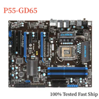 For MSI P55-GD65 Motherboard P55 16GB LGA 1156 DDR3 ATX Mainboard 100% Tested Fast Ship