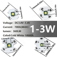 LED Beads 1-3W Voltage DC3V-3.4V Cold White 6500K DIY For Flashlights Parts Bicycle accessories Head Light And Cycling Lighting