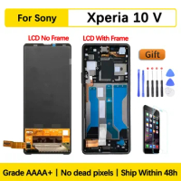 6.1“ For Sony Xperia 10 V LCD OLED Display Touch Screen Panel Digitizer Assembly Replacement parts with frame