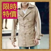風衣外套 男大衣-保暖修身長版男外套2色59r41【獨家進口】【米蘭精品】
