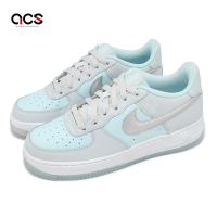 Nike 休閒鞋 Air Force 1 Low GS 大童 女鞋 藍 銀 果凍底 AF1 HQ3249-043