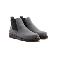 Mancow - Chelsea Boots Crazy Horse Grey - Sepatu Formal Pria Wanita - Original Kulit Asli
