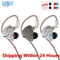 Kz-hifi - fon kepala dalam telinga logam, teknologi hibrid zsn pro 1BA 1DD, fon telinga sukan, bes, 