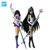 Bandai Original Sailor Moon Anime Figure Shf Sailor Saturn Meiou Setsuna Action Model Toy Collectible for Boys Gift