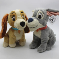 1piece 25cm Disney Anime Lady and the Tramp Stuffed Plush Toys Cartoon Anime The Lady Plush Doll Toys Funny Gifts for Kids Gilrs