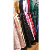 【女神婚紗禮服】高端水晶緞面氣質長款蓬裙宴會晚禮服 LA70482 綠色(聚會禮服 晚宴服)