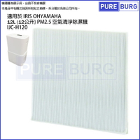 適用IRIS OHYAMA IJC-H120 12L(12公升)PM2.5空氣清淨除濕機HEPA替換用濾網
