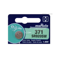 【muRata 村田】1.55V氧化銀鈕扣電池 371/SR920SW - 5顆入