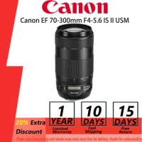 Canon EF 70-300mm F4-5.6 IS II USM Full Frame DSLR Zoom Autofocus Large Aperture Lens For 90D 80D 5D4 5D3 1DX 6D 7D