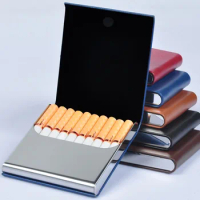 PU Leather Cigarette Case/Cigarette Box/Holder Ultrathin Lightweight Exquisite and Portable Carrying Cigarette lighter accessori