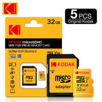 5pcs Kodak 100% Original TF Micro SD Card memory Card MicroSD Class 10 U3 32GB 64GB 128GB 256GB Smartphone Tablet Camera gopro