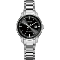 CITIZEN 星辰錶 簡約百搭光動能腕錶(EW2591-82E)-29mm-黑面鋼帶【刷卡回饋 分期0利率】【APP下單點數13倍送】