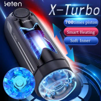 Leten Super High Speed Automatic Piston Telescopic Male Masturbator Sucking Heating Voice Real Vagina Machine Sex Toys For Men