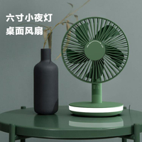 新款桌面小風扇led小夜燈多功能USB移動充電風扇宿舍便攜臺式風扇【摩可美家】