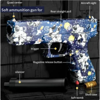 пістолет на пульках kids toys for boys Glock Revolver Soft Bullet Toy Gun airsoft pistol gun Weapons pistolas de juguete 총 장난감