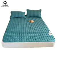 Green Tea Mattress Topper Cooling Pad Ultra-Soft and Breathable Bed Mattress Cover with Deep Pocket Foldable Tatami Floor 매트리스