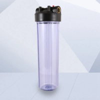 20inch Transparent Filter Bottle 3/4"1"1.5" Copper Thread Large Flow Pipeline Prefilter Food-Grade ABS Industrial Water Filter