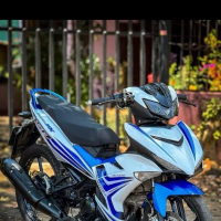 Tem chế Exciter 2010 mẫu Jupiter Mx trắng phối xanh- Tem in vi tính cao cấp siêu dính không phai màu