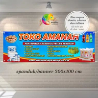 Size 300x100 Cm, Spanduk Banner Toko Warung Sembako 300x100