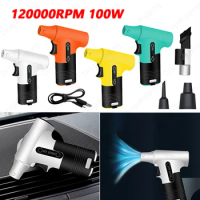 120000RPM Compressed Air Duster 50M/S Electric Air Duster Cleaner Turbo Jet Fan Portable Electric Air Duster Type-C Rechargeable