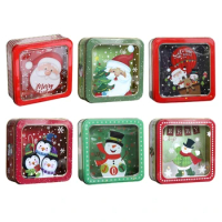 Lovely Christmas Candy Bottle Tin Storage Box for Biscuit Presents Dropship