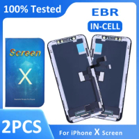 Grade AAA+++ 2PCS LCD Display For iPhone X EBR Incell Digitizer Replacement Assembly Parts For iPhone 10 With 3D Touch Screen