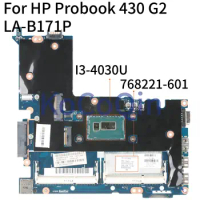 KoCoQin Laptop motherboard For HP Probook 430 G2 Core SR1EN I3-4030U Mainboard 768221-601 768221-501 768221-001 ZPM30 LA-B171P