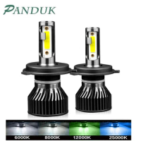 PANDUK H4 H7 LED Car Headlight Bulb 12000LM 6000K H1 H3 H8 H9 H11 H27 880 9005 HB3 9006 HB4 Running Auto Fog Head Lamp NO FAN