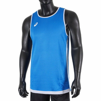 Asics Apparels [2063A255-400] 男 籃球背心 訓練 運動 吸濕 快乾 輕量 舒適 雙面 藍