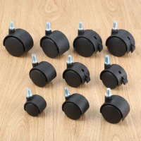 1set Sliding Wheel Swivel Casters 1/1.25/1.5/2 Inch Hard 360 Degrees Rotating Rolling Office Computer Chair Hold M8/M10 screws