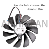 95mm 85mm 4pin Cooling Fan Replacement For XFX Radeon 5600XT RX 5700 XT THICC III Ultra RX-57XT8TBD8 Graphics Video Card