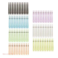 12Pcs Clear Plastic Darts Shafts with Stainsless Steel Rings 2BA 4.5mm Screw Thread Darts Shafts Replacement Darts Stem