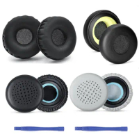 1Pair Leather Ear Pads Cushion Cover Earpads Replacement for Jabra Evolve 20 20se 30 30II 40 65 65+ 75 75+ uc ms Headset