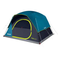 Coleman Skydome Camping Tent with Dark Room Technology, 4/6/8/10 Person Family Tent Sets Up in 5 Minutes