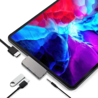 USB C HUB for iPad Pro 2020 2018 type C to USB 3.0 HDMI Audio Jack PD Charging Adapter USB Hubs USB-C Docking Station