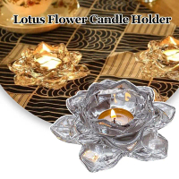 Crystal Lotus Candle Holder / Tempat Lilin Kristal Teratai / Tempat Lilin Kristal Kaca