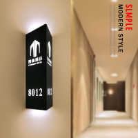 雙面發光門牌酒店房號燈定制KTV三角形LED標識足浴號包廂提示牌