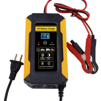 Pengecas Bateri Pintar 12V 6A dengan Teknologi Membaiki Pulsa untuk Kereta Motosikal & Lori Bateri A