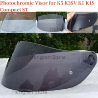Photochromic Visor for AGV K5 K5S K3SV K3-SV K1 K1S Compact ST Helmet Glasses Shield Windshield Accessories Parts Autochromic