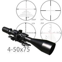 Shooting hunting 4-50 x75 long range 35mm tube rifle scope military optical telescope sights sniper mil dot reticle riflescope