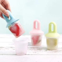 1PC Silicone Mini Ice Pops Mold Ice Cream Ball Lolly Maker Popsicle Molds Baby DIY Food Kitchen Tool Fruit Shake Ice Cream Mould