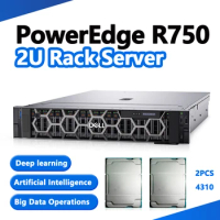 Dell PowerEdge R750 2U rack server and 2pcs Xeon Silver 4310 12C/24T Processor LGA-4189 C621A chip virtualization server