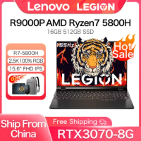 Lenovo Legion R9000P E-Sports Gaming Laptop R7-5800H/R7-6800H 16G 512G SSD GeForce RTX3060 6GB/RTX3060 6GB 165Hz 15.6 Inch