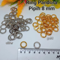 100 Pcs Ring Pandora Plastik Ring Pandora Silver Ring Pandora Bahan DIY Craft Aksesoris