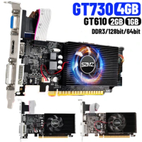 GT730 4GB DDR3 128Bit/64Bit Gaming Video Card with HDMI VGA DVI Port PCI-E2.0 16X PC Graphics Card GT610 1/2GB GPU Display Cards
