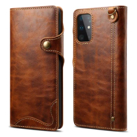 S22 S 21 Ultra S23 FE Real Leather Flip Case for Samsung Galaxy S21 Plus S20 Luxury Cover Book Etui Note 20 S10 E S 23 22 Note20
